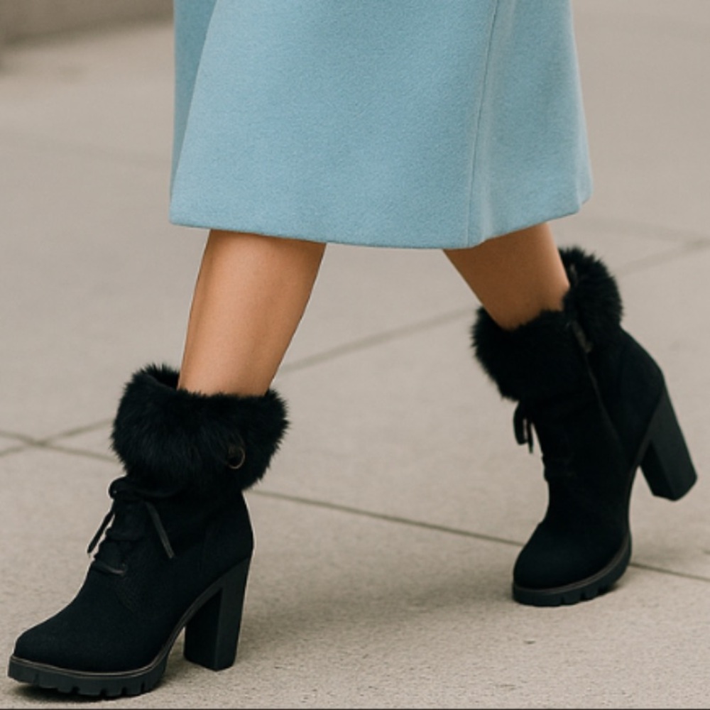 MICHAEL Michael Kors Black Leather Ankle Boots